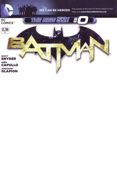 BATMAN, VOL. 2 #0 BLANK COVER VARIANT