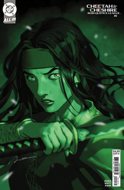 Cheetah and Cheshire Rob the Justice League #2 Gerald Parel Variant