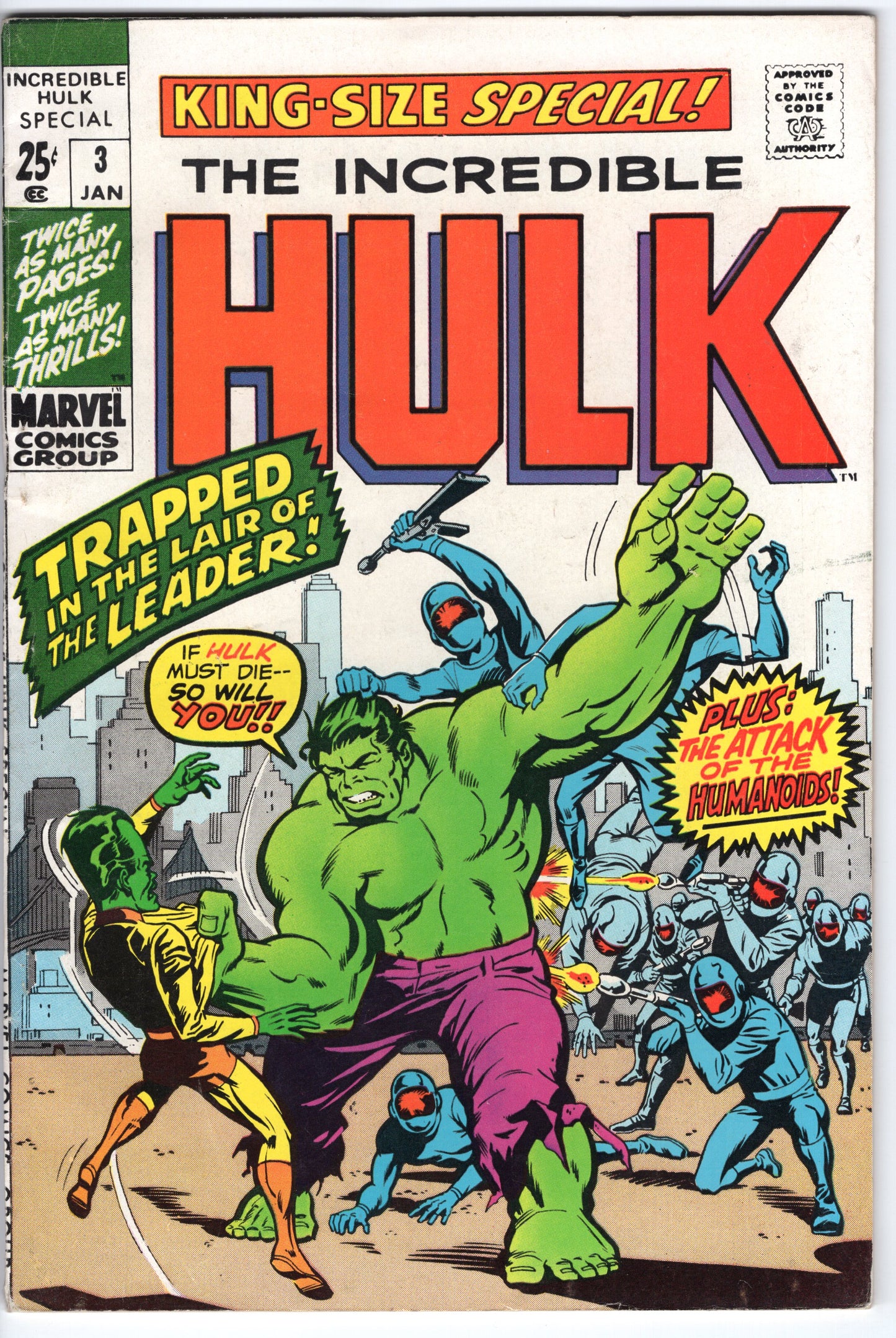 INCREDIBLE HULK, VOL. 1 ANNUAL #3 VG/FN (5.0)