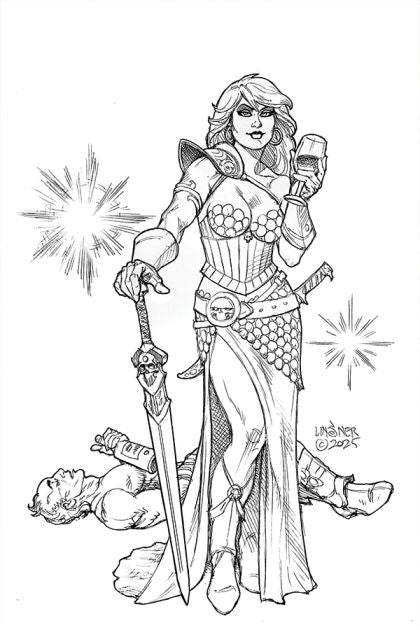 RED SONJA NEW YEAR'S SPECIAL 2025 LISNER B&W VIRGIN VARIANT