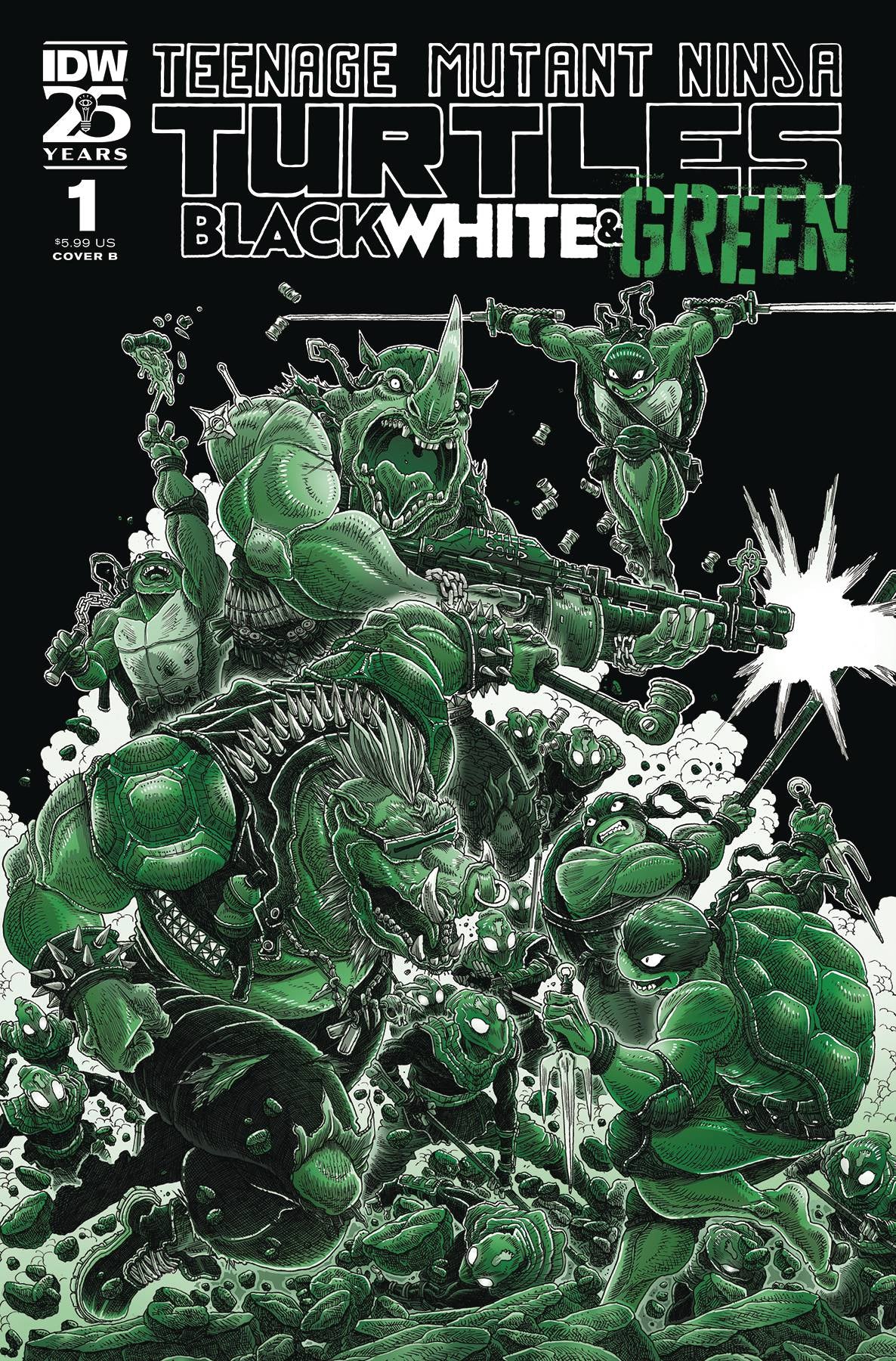 Teenage Mutant Ninja Turtles: Black, White & Green #1 James Stokoe Variant