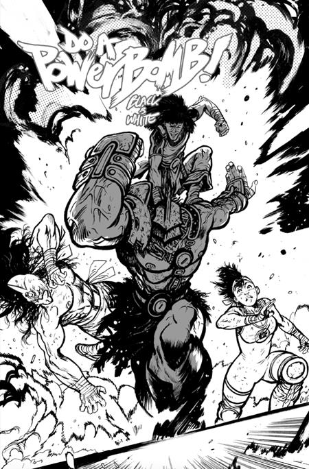 DO A POWERBOMB BLACK AND WHITE #2 (OF 3) CVR C DANIEL WARREN JOHNSON ACTION VAR