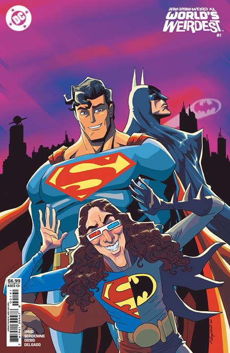 BATMAN SUPERMAN WEIRD AL WORLDS WEIRDEST #1 (ONE SHOT) CVR D JERRY GAYLORD CARD STOCK VAR