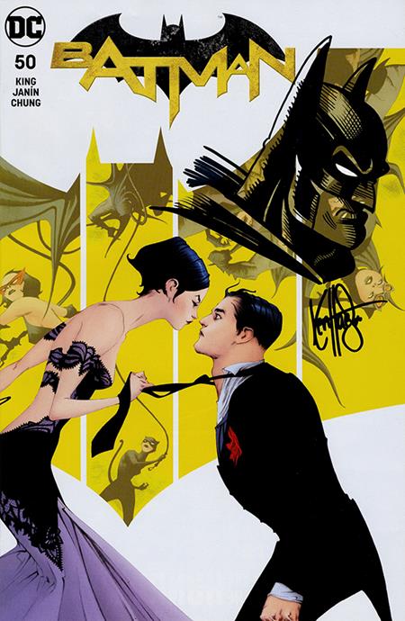 DF BATMAN #50 DF EXCLUSIVE VARIANT SIGNED AND REMARKED BY KEN HAESER WITH A BATMAN HEAD SKETCH