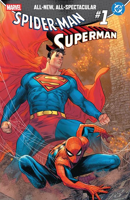DF MARVEL/DC SPIDERMAN/SUPERMAN #1 MARCO CHECCHETTO COMICXPOSURE EXCLUSIVE