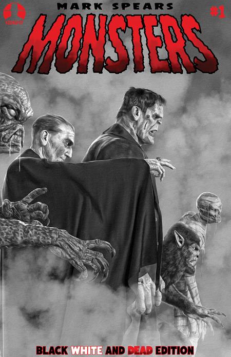 MARK SPEARS MONSTERS #1 7TH PTG BLACK WHITE & DEAD EDITION CVR A MARK SPEARS BLOOD SEEKERS