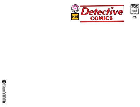 DETECTIVE COMICS #298 FACSIMILE EDITION CVR B BLANK CARD STOCK VAR
