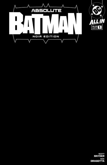 Absolute Batman Noir Edition #1 (One Shot) Blank Cover