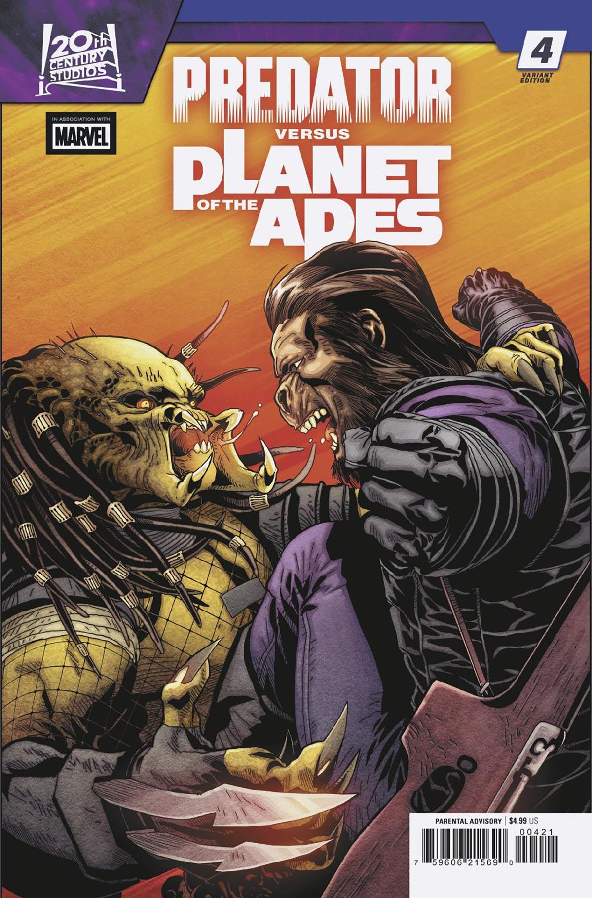 PREDATOR VS. THE PLANET OF THE APES #4 SALVADOR LARROCA VARIANT
