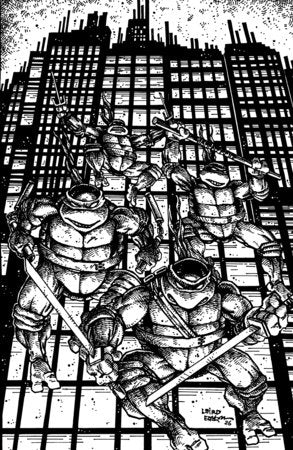 Teenage Mutant Ninja Turtles #20: 300th Issue Special Eastman & Laird Full Art B&W 1:25 Ratio
