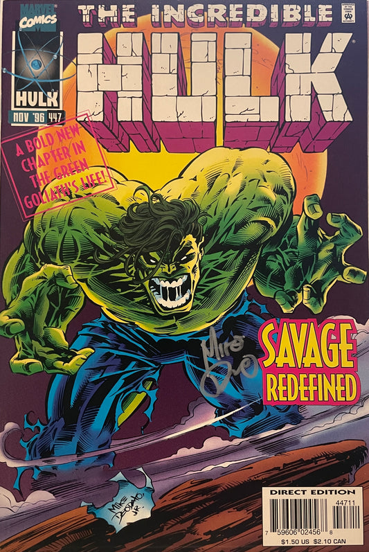 INCREDIBLE HULK, VOL. 1 #447 CVR C SIGNED BY DEODATO