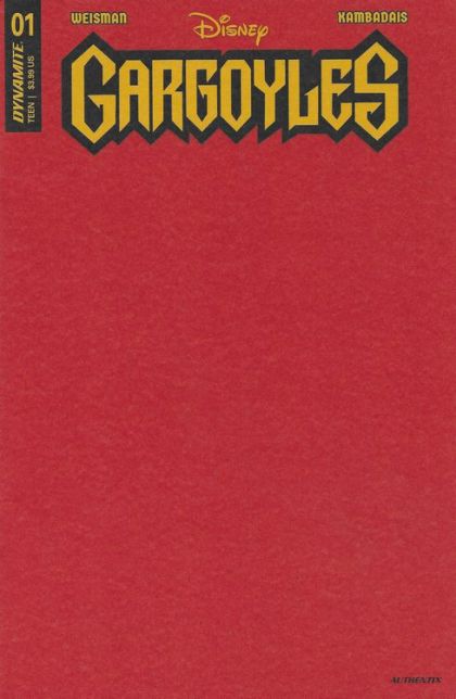 Gargoyles, Vol. 1 (Dynamite) #1 Red Blank Authentix Cover Variant
