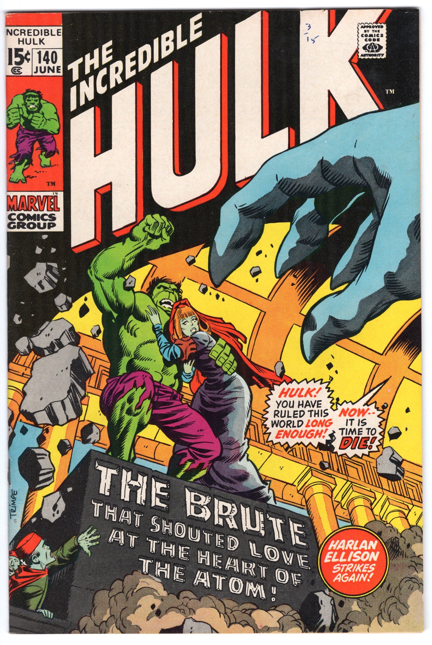 INCREDIBLE HULK, VOL. 1 #140 VF- (7.5)