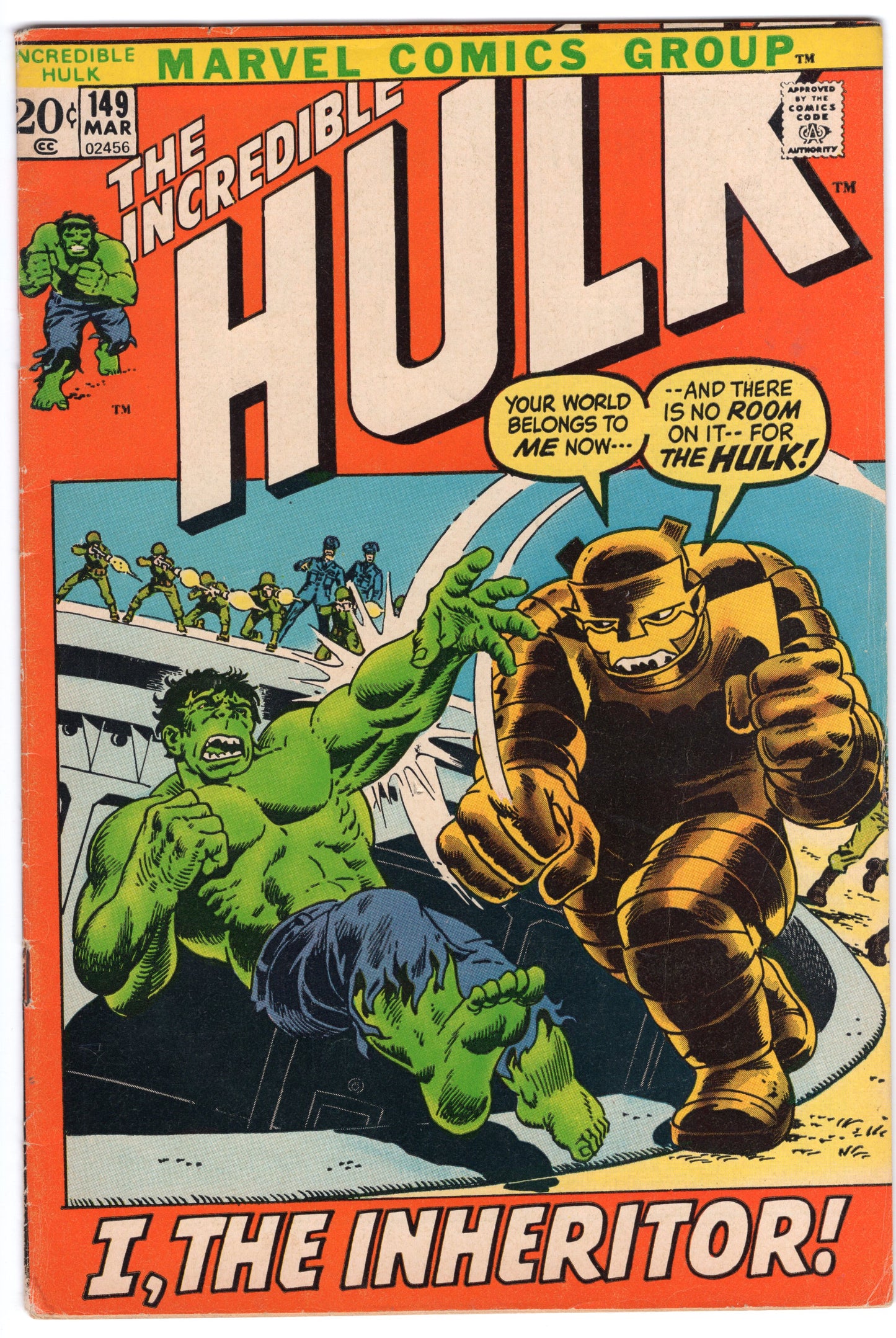 INCREDIBLE HULK, VOL. 1 #149 G (2.0) - Cover Detached at Bottom