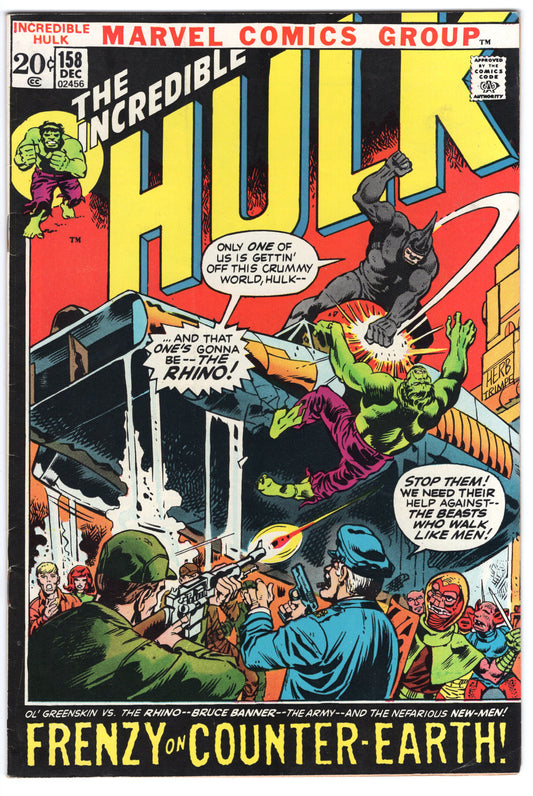 INCREDIBLE HULK, VOL. 1 #158 FN (6.0)