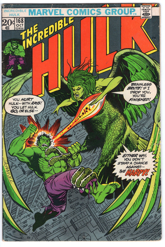 INCREDIBLE HULK, VOL. 1 #168 G/VG (3.0)
