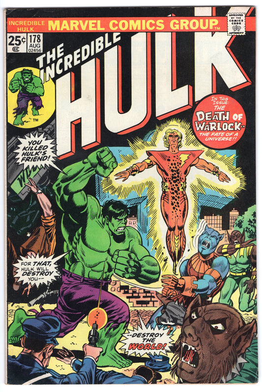 INCREDIBLE HULK, VOL. 1 #178 VG (4.0)