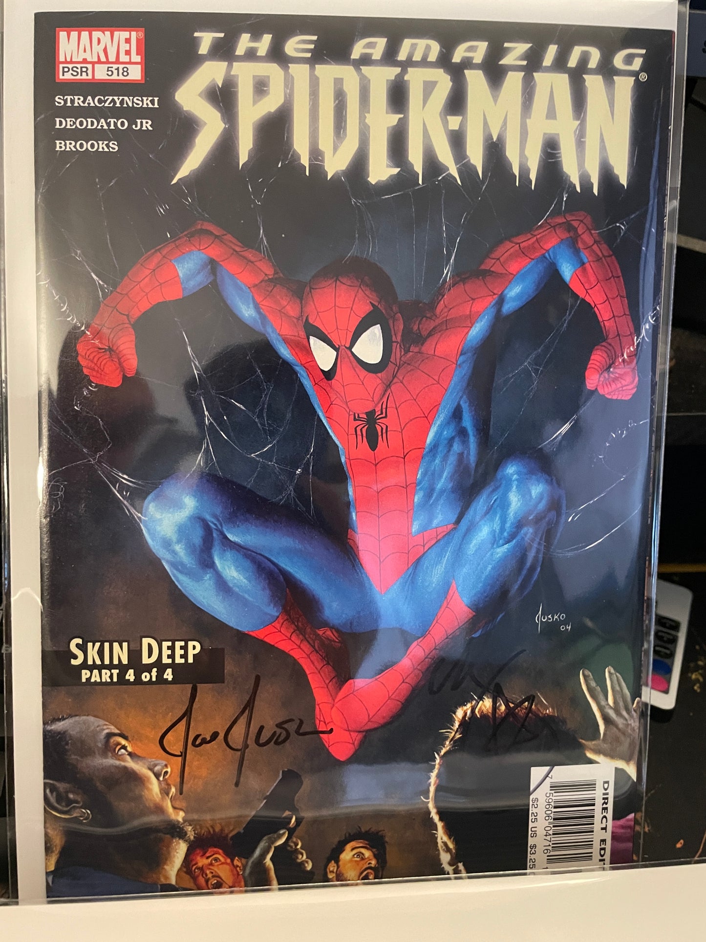 AMAZING SPIDER-MAN, VOL. 2 #518 - SIGNED BY BROOKS AND JUSKO