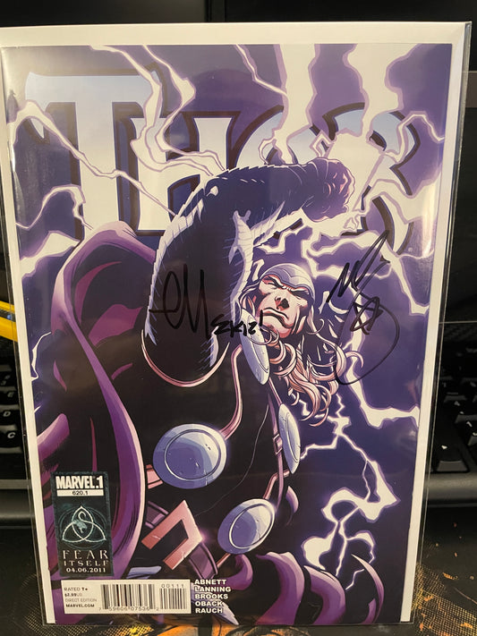 Thor, Vol. 3 #620.1 - Signed by Mark Brooks and Edward McGuinness