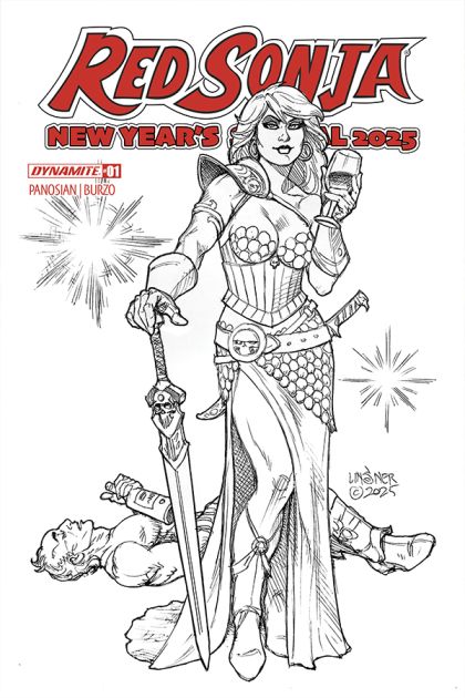 RED SONJA NEW YEAR'S SPECIAL 2025 LISNER B&W VARIANT