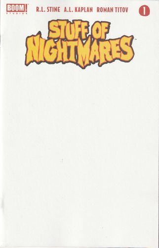 Stuff of Nightmares #1 Blank Cover Variant