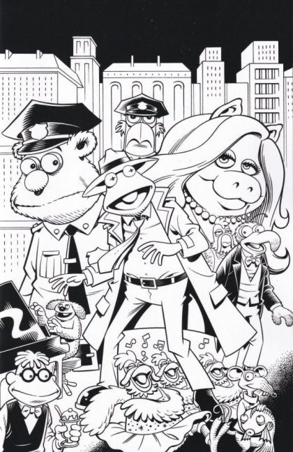 MUPPETS: NOIR #1 ROGER LANGRIDGE B&W VIRGIN VARIANT