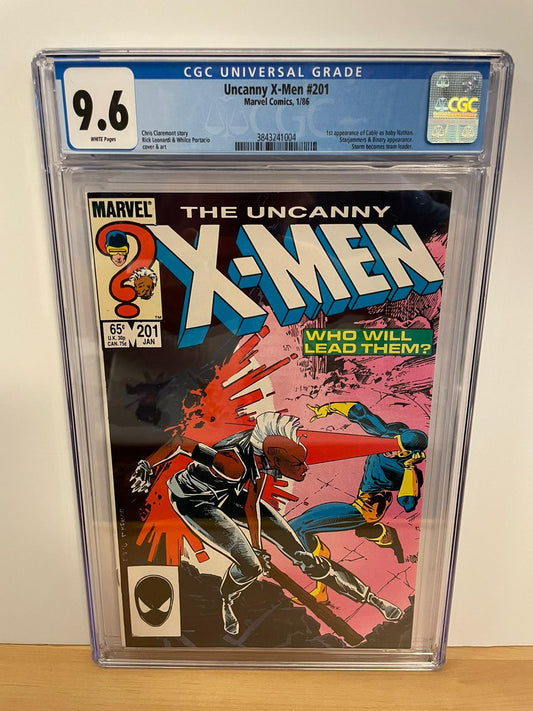 Uncanny X-Men, Vol. 1 #201 - CGC 9.6 (WP) - 1st Appearance of Cable (Baby Nathan)
