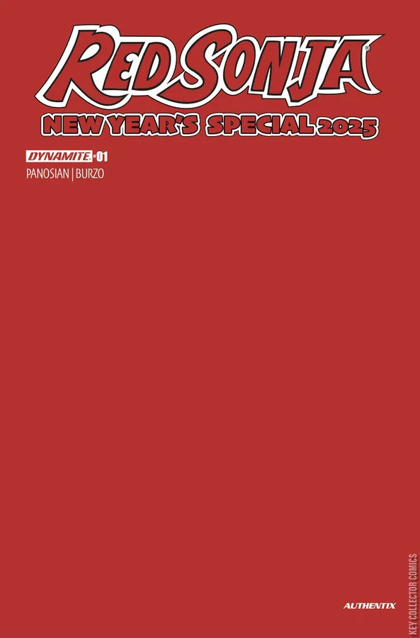 RED SONJA NEW YEAR'S SPECIAL 2025 RED BLANK VARIANT