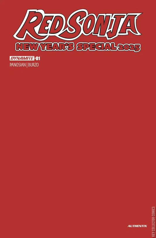 RED SONJA NEW YEAR'S SPECIAL 2025 RED BLANK VARIANT